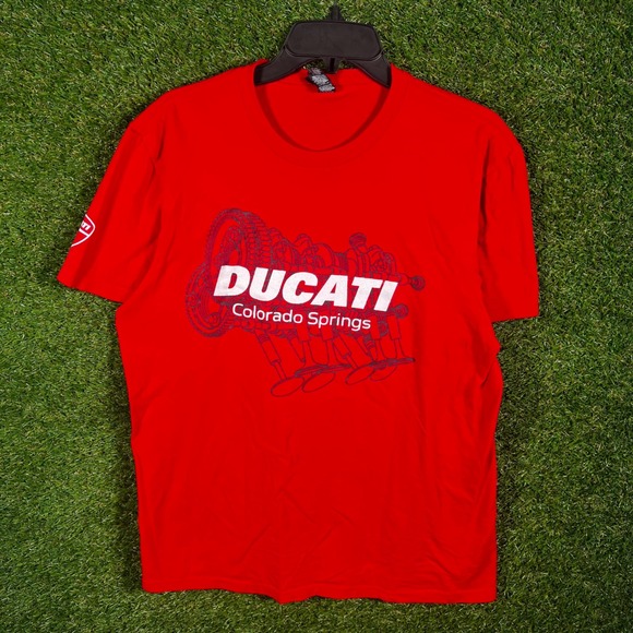 Ducati Colorado Springs Graphic T-Shirt Mens Medium Red District Concert Tee
